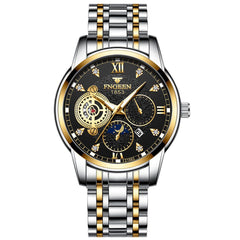 Men's Watch - New Blue Fngeen Watches Men Silver Gold Steel Waterproof Wristwatch Top Brand Luxury Casual Sport Mens Watch