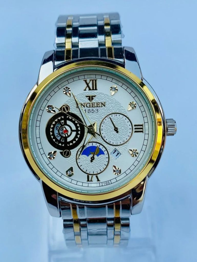 Men's Watch - New Blue Fngeen Watches Men Silver Gold Steel Waterproof Wristwatch Top Brand Luxury Casual Sport Mens Watch